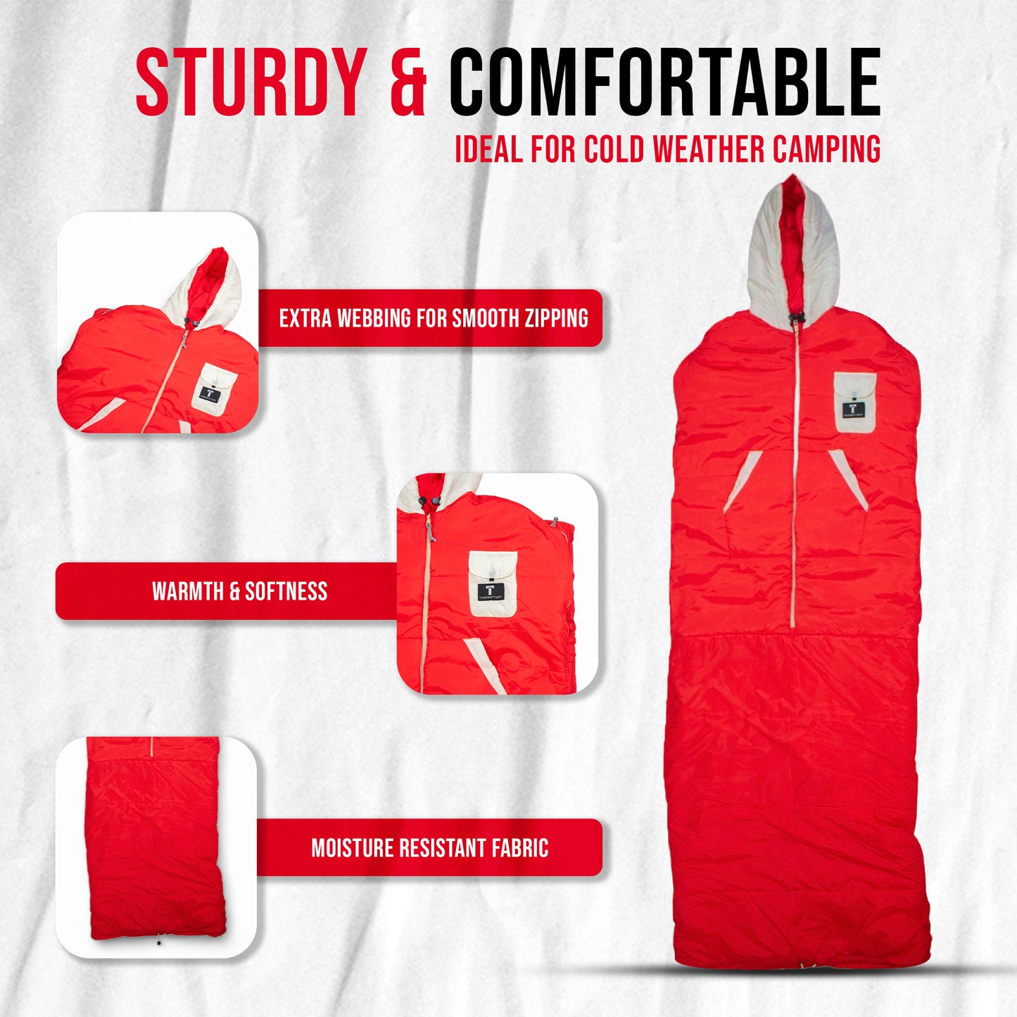 Red/White Wearable Sleeping Bag